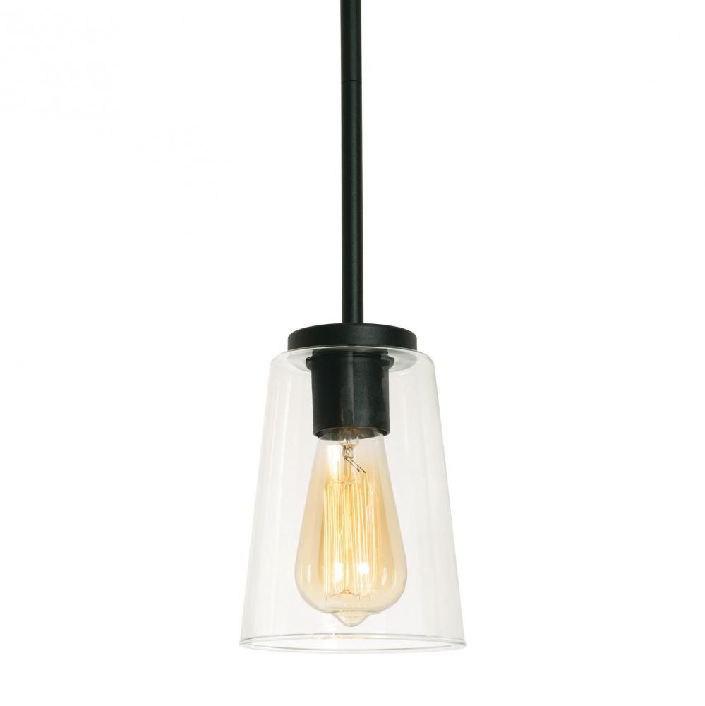 Joanna 1 Light Pendant 120V - Black