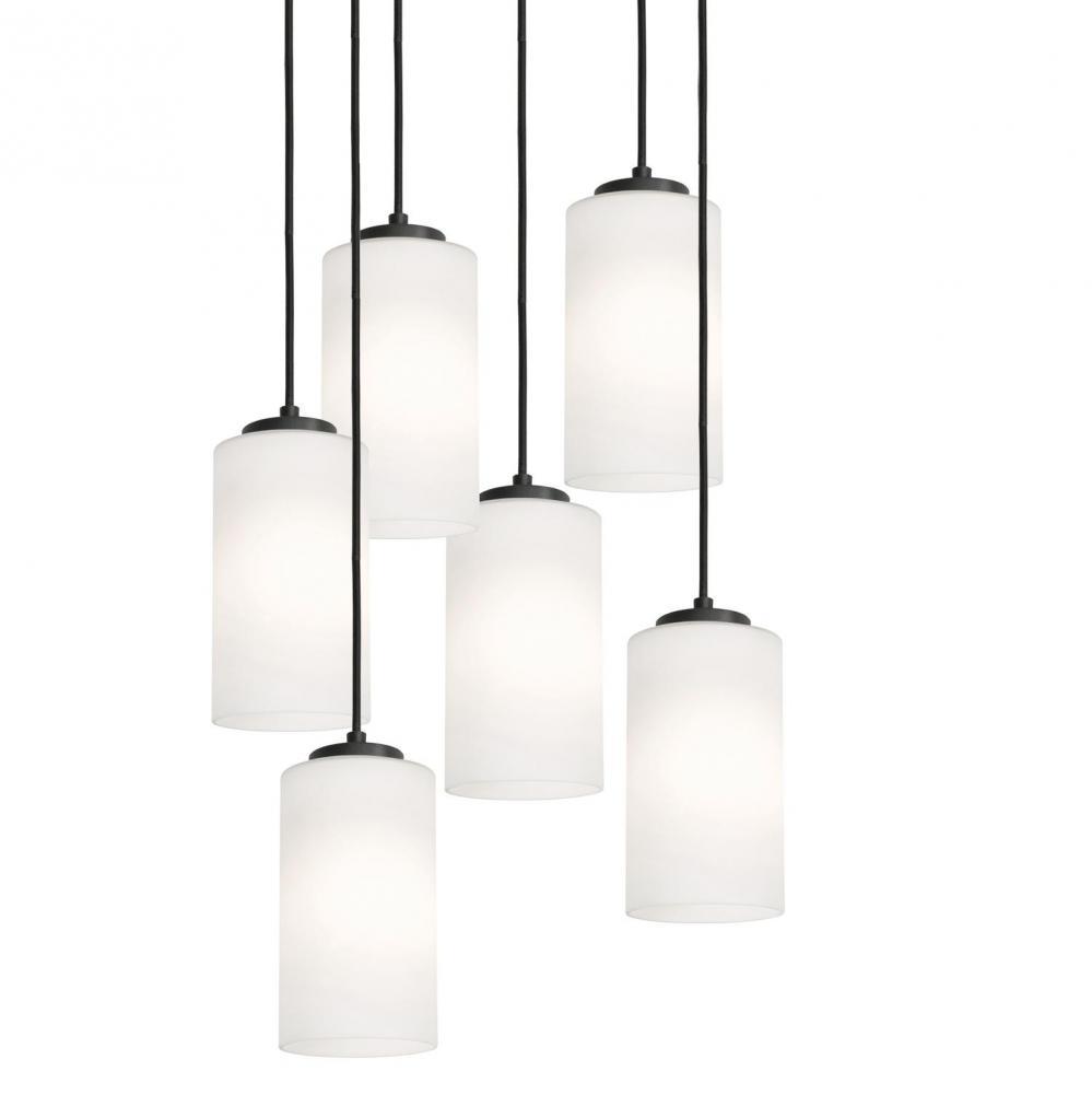 Leo 24'' 6 Light Round Pendant - BK