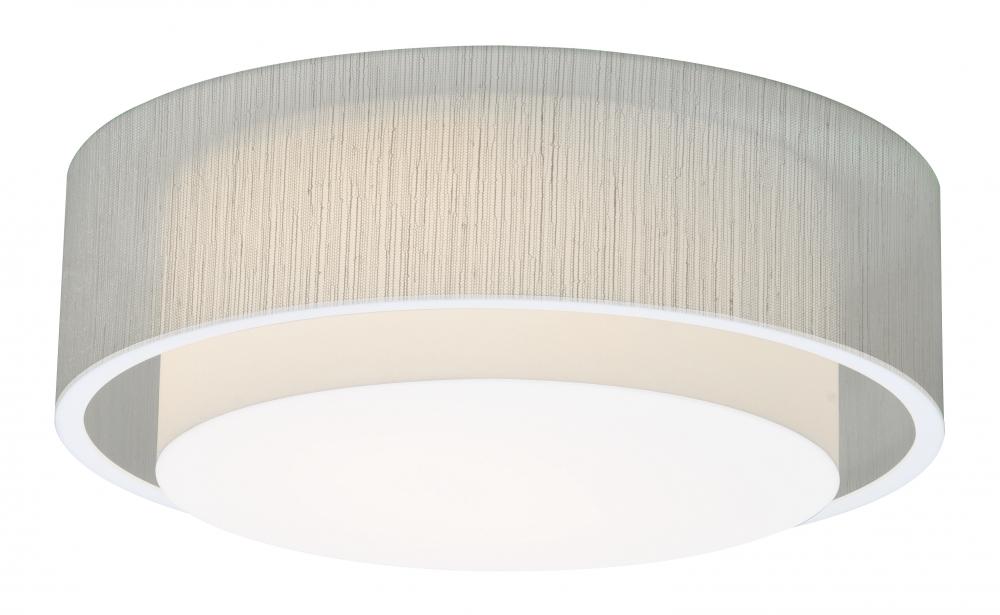 Sanibel 18'' LED Ceiling - White Finish Jute Shade