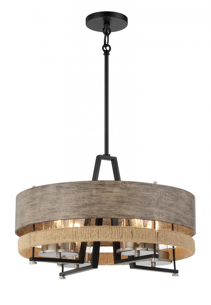 Silver Creek - 4 Light Convertible Pendant