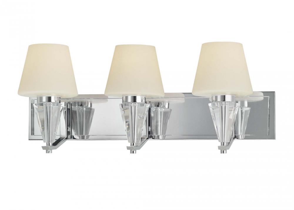 Three Light Chrome Vanity