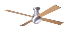 Modern Fan Co. BAL-FM-BA-42-MP-NL-001 - Ball Flush Fan; Brushed Aluminum Finish; 42" Maple Blades; No Light; Fan Speed Control