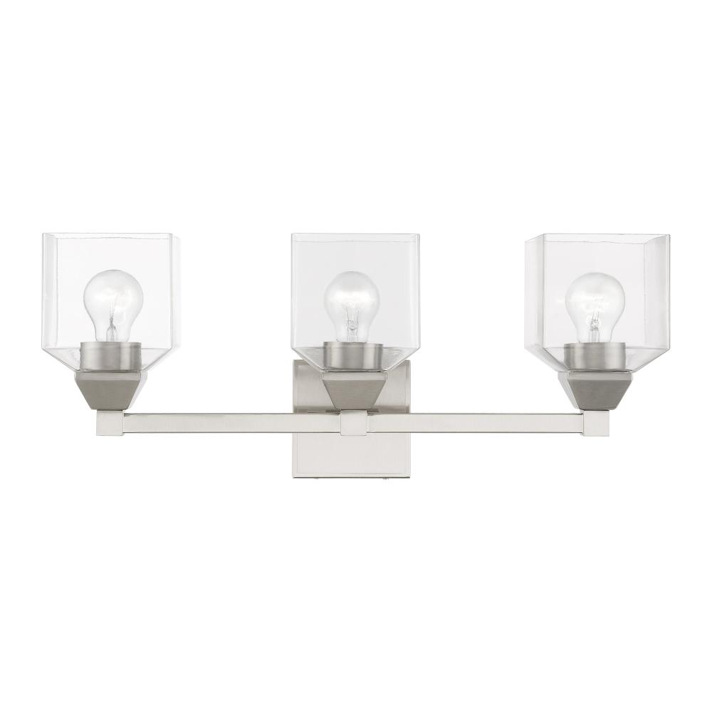 3 Light Brushed Nickel Vanity Sconce