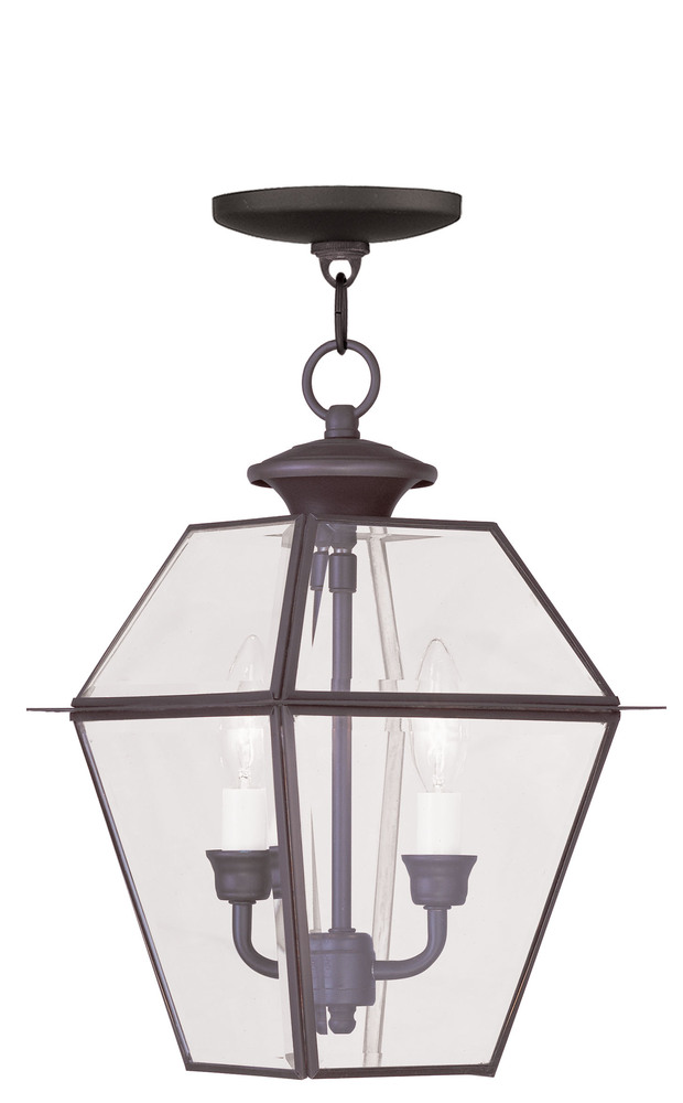 2 Light Bronze Outdoor Chain Lantern