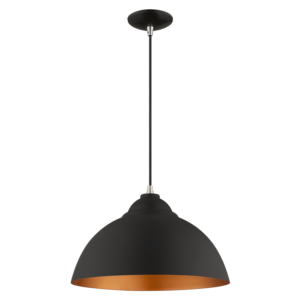 1 Lt Black Mini Pendant