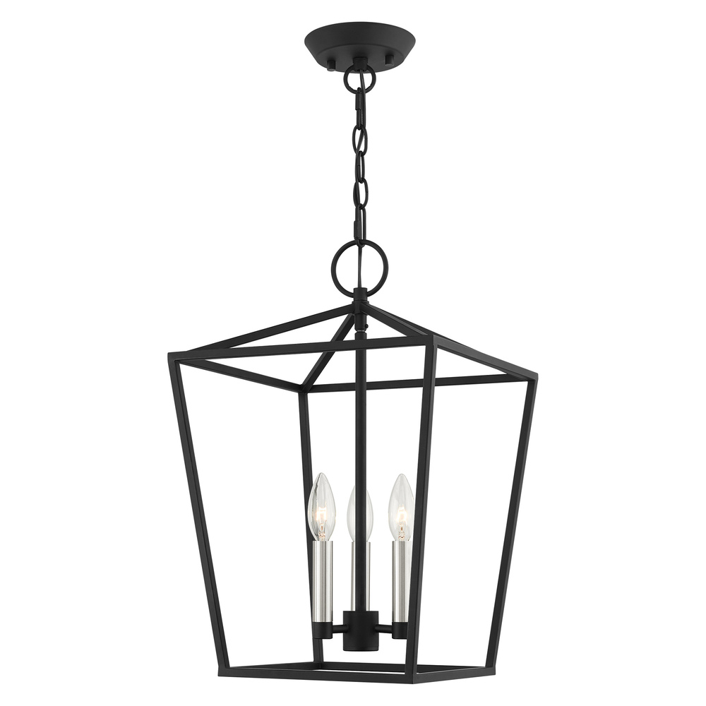 3 Lt Black Convertible Lantern