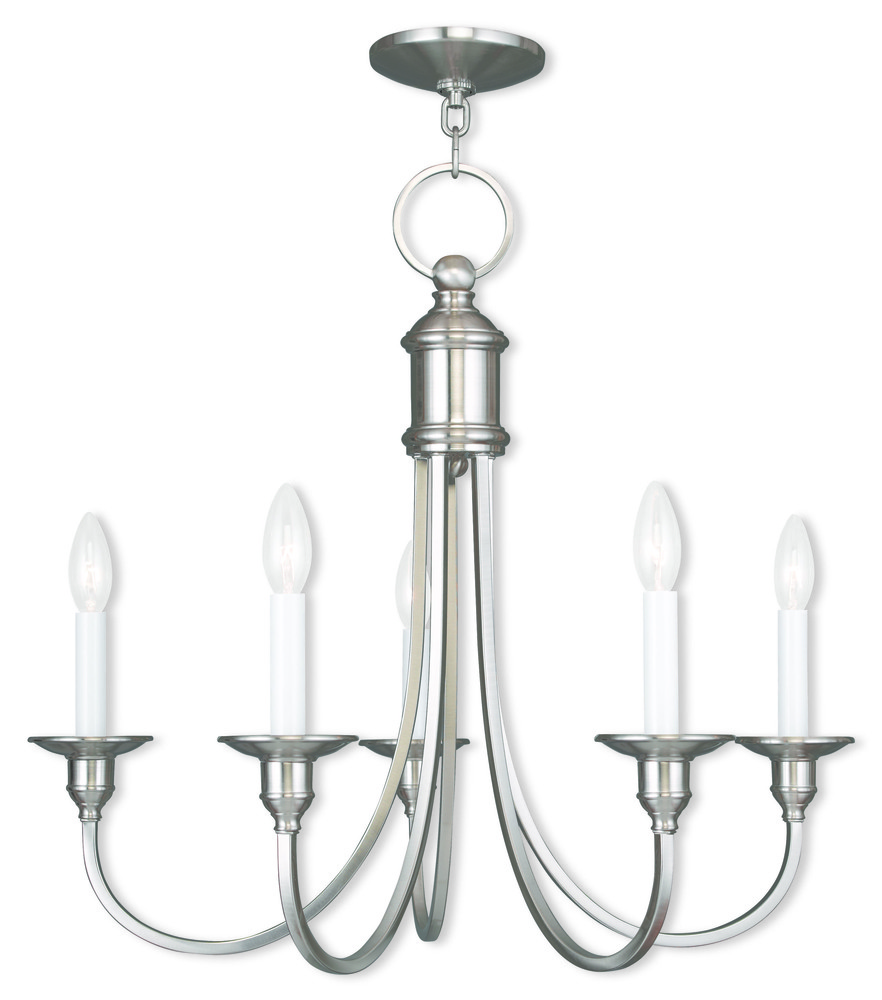 5 Light Brushed Nickel Chandelier