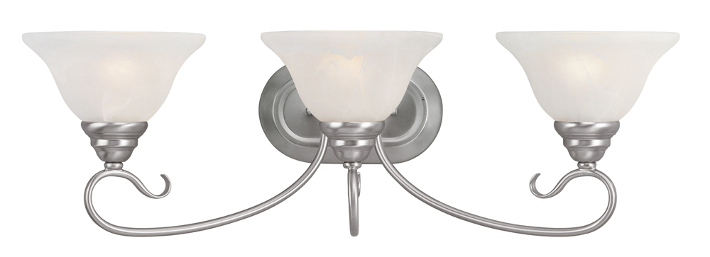 3 Light Brushed Nickel Bath Light