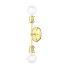 Livex Lighting 14422-12 - 2 Light Satin Brass ADA Vanity Sconce