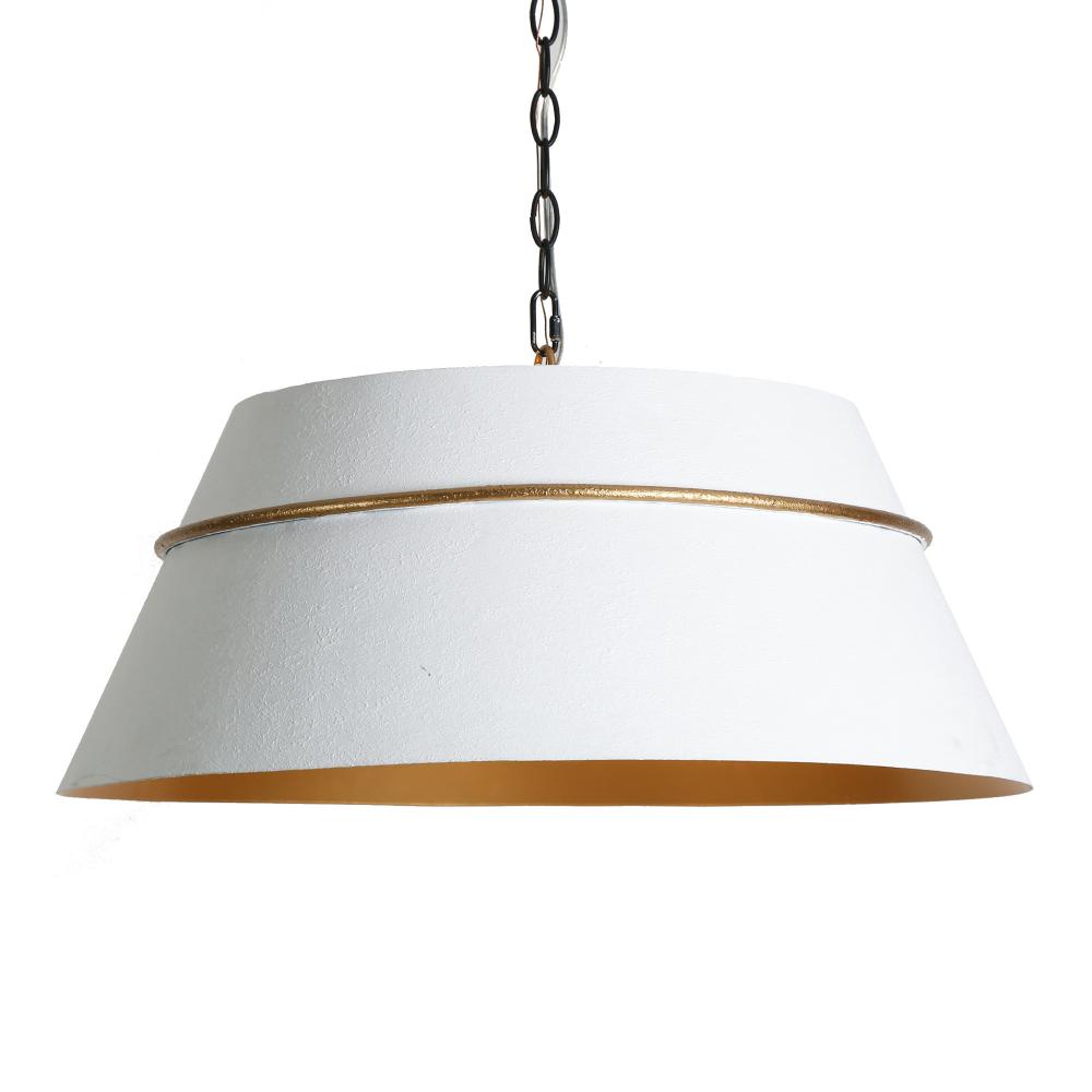 Vibuhutoiys 4-Light Medium White and Gold Chandelier