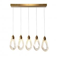 LNC Home HA0522201 - Eclinataric 5-Lights LED Chandelier