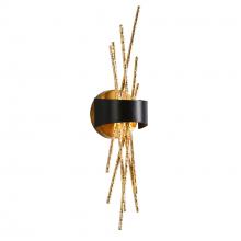 LNC Home HA05345 - Munaskrerio 1-Light Black and Gold LED Wall Sconce