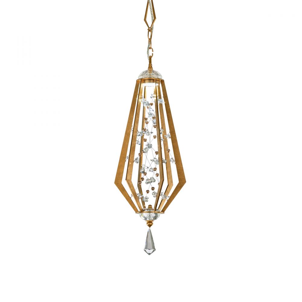 Eternity 27in LED 3000K/3500K/4000K 120V-277V Mini Pendant in Antique Silver with Clear Radiance C