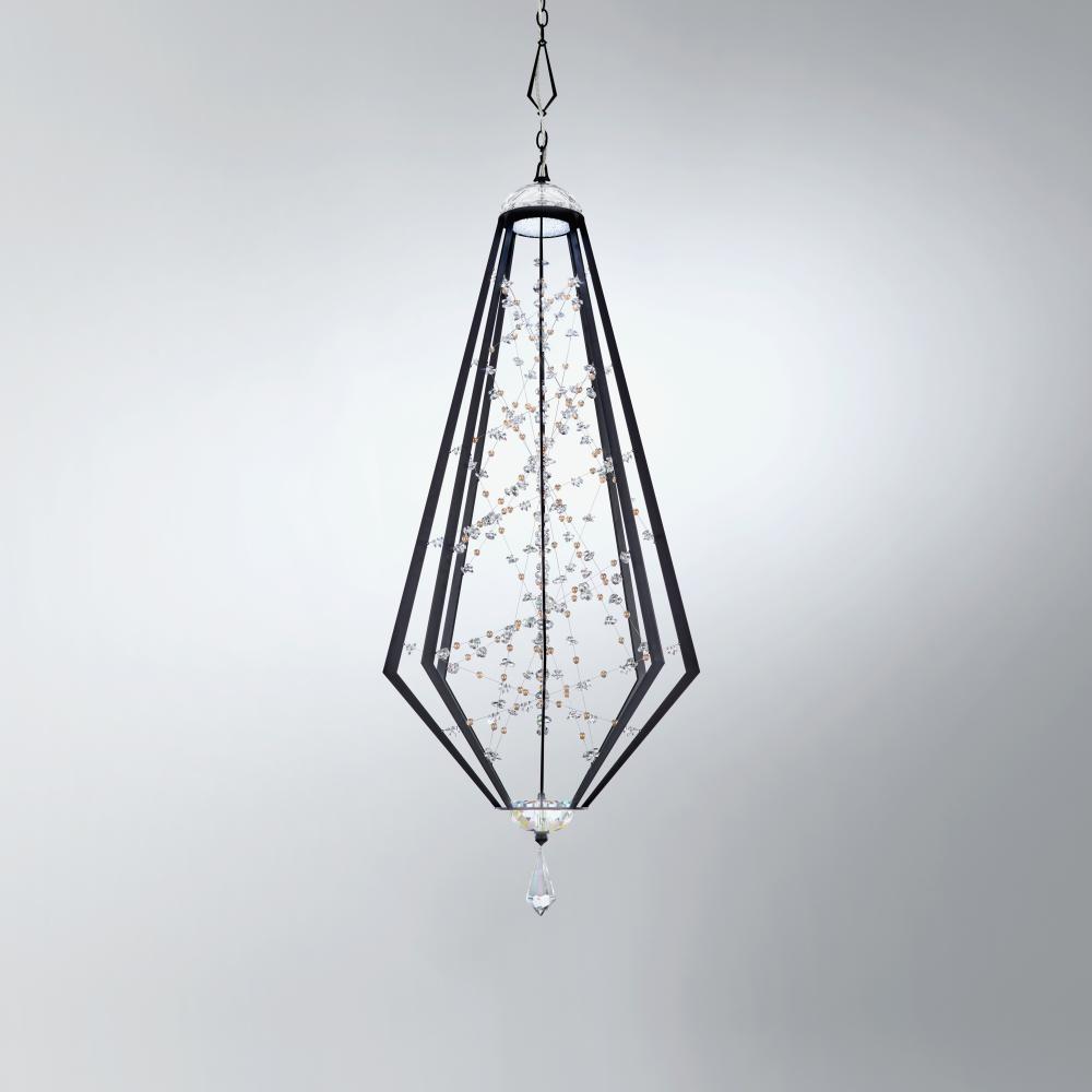 Eternity 54in LED 3000K/3500K/4000K 120V-277V Pendant in Antique Silver with Clear Radiance Crysta