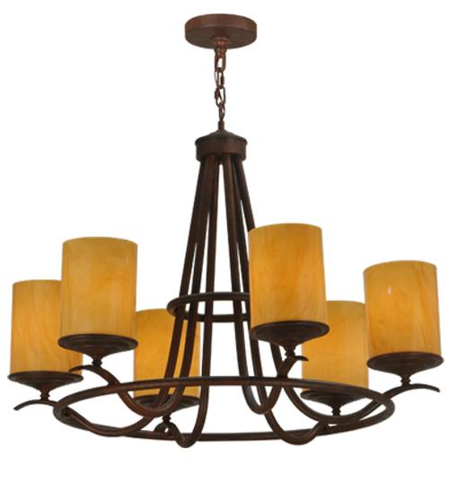 36" Wide Octavia 6 LT Chandelier