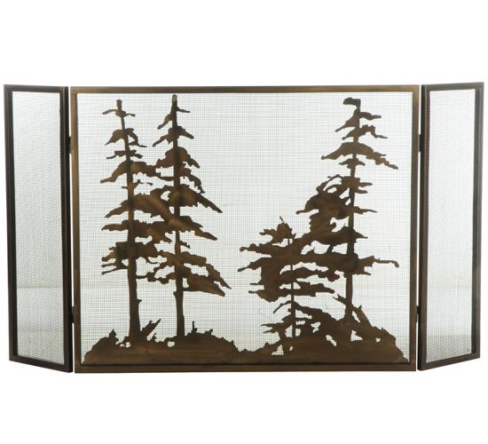 56"W X 30"H Tall Pines Fireplace Screen