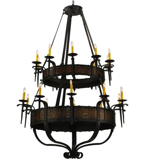 48"W Costello 20 LT Two Tier Chandelier