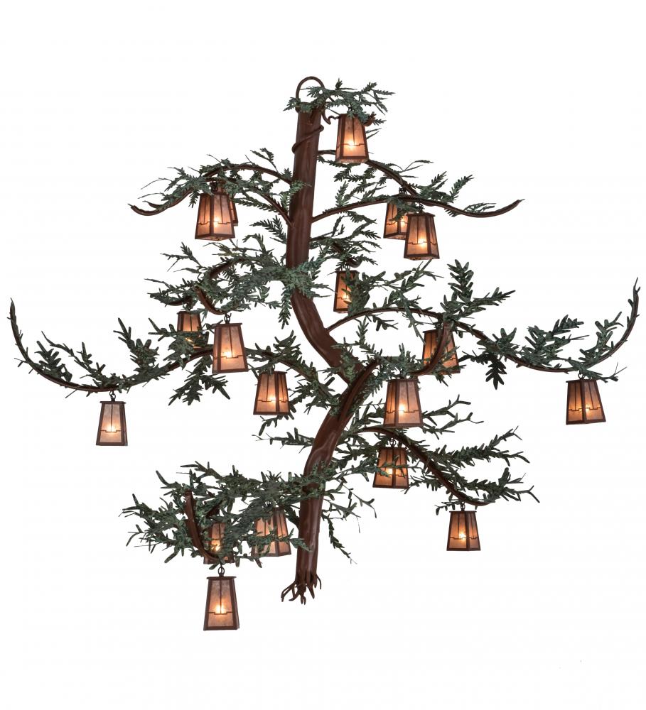 91"W Pine Branch Valley View 18 LT Chandelier