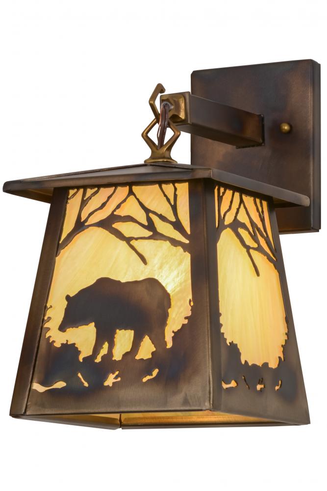 7"W Bear at Dawn Hanging Wall Sconce