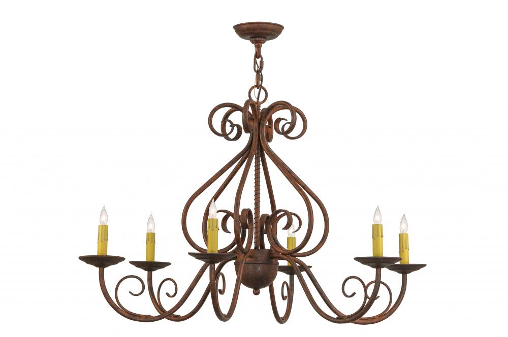 36" Wide Jenna 6 Light Chandelier