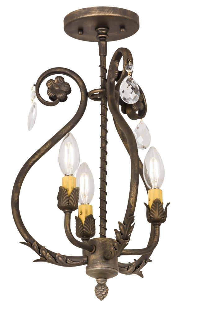 12"W Antonia 3 LT Chandelier