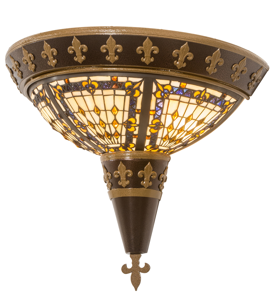 18" Wide Fleur-de-lis Wall Sconce