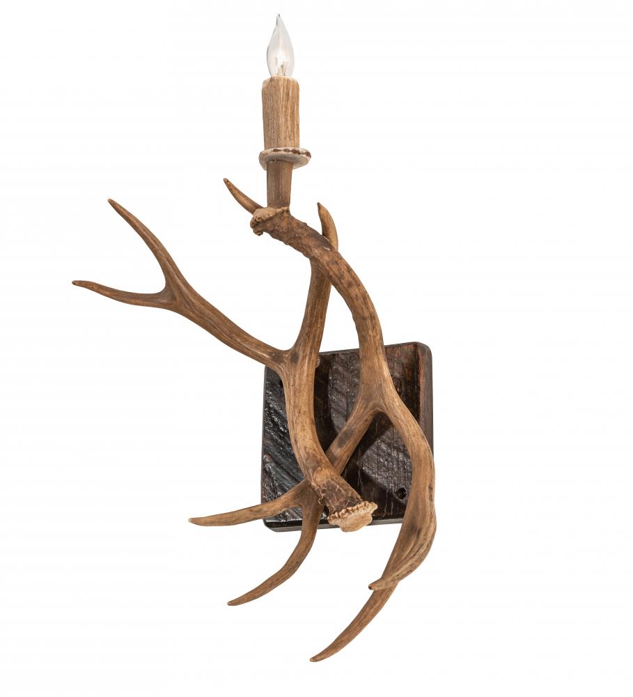 14" Wide Antlers Elk & Mule Deer Wall Sconce