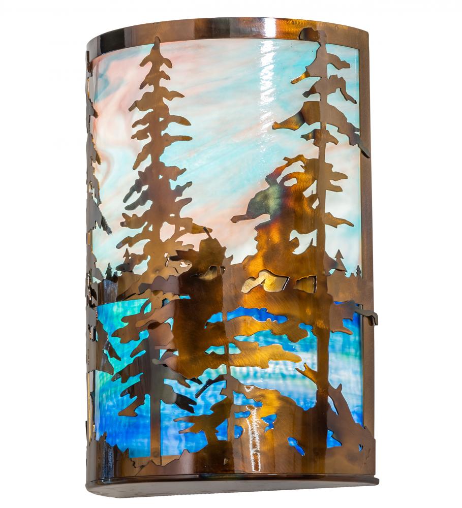 12" Wide Tall Pines Wall Sconce