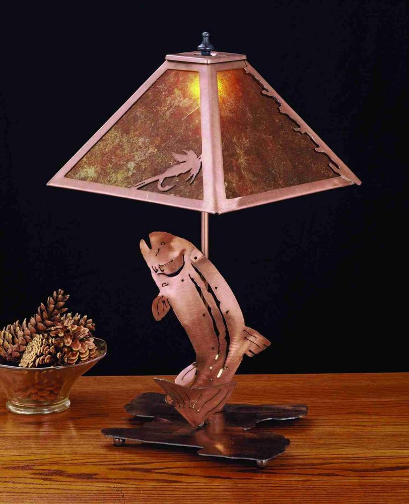 21"H Leaping Trout Table Lamp