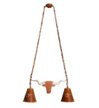 Meyda Blue 11887 - 32" Long Texas Longhorn 2 Light Island Pendant