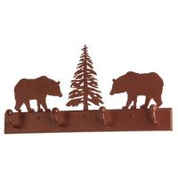 Meyda Blue 134177 - 24"L Bear on the Loose 4 Hooks Coat Rack