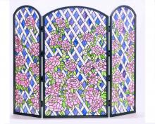 Meyda Blue 35745 - 40"W X 34"H Rose Trellis Fireplace Screen