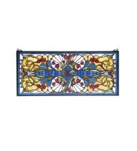 Meyda Blue 77909 - 29"W X 14"H Sonja Transom Stained Glass Window