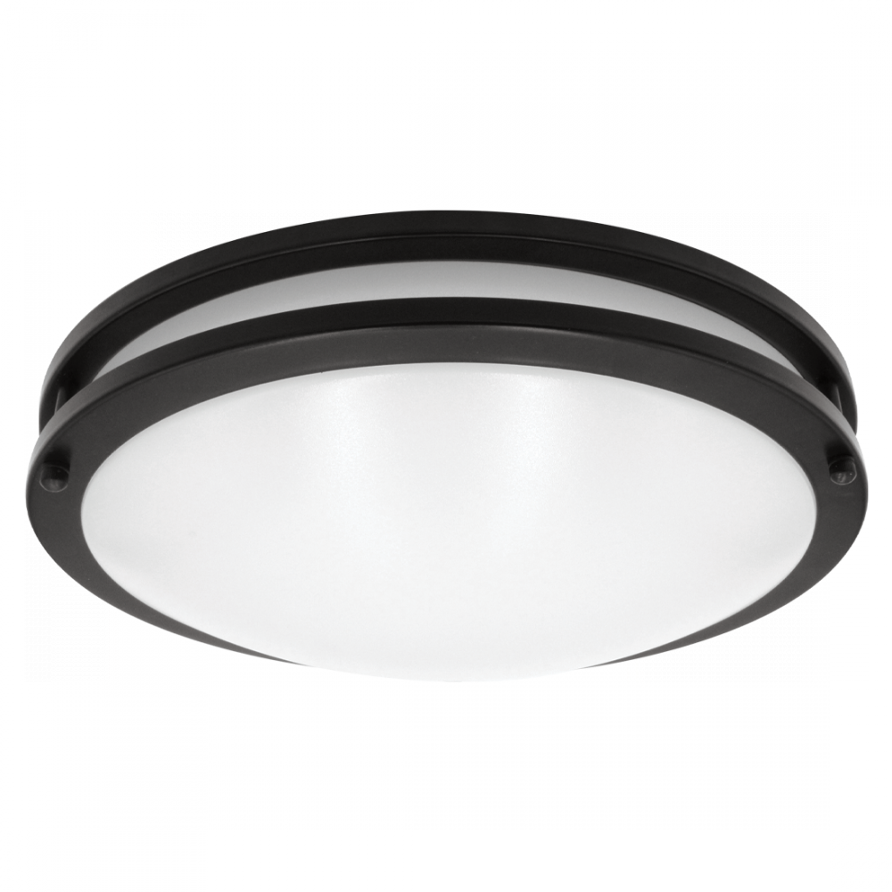 LED12"FLUSH/DR/BLK/5CCT/D