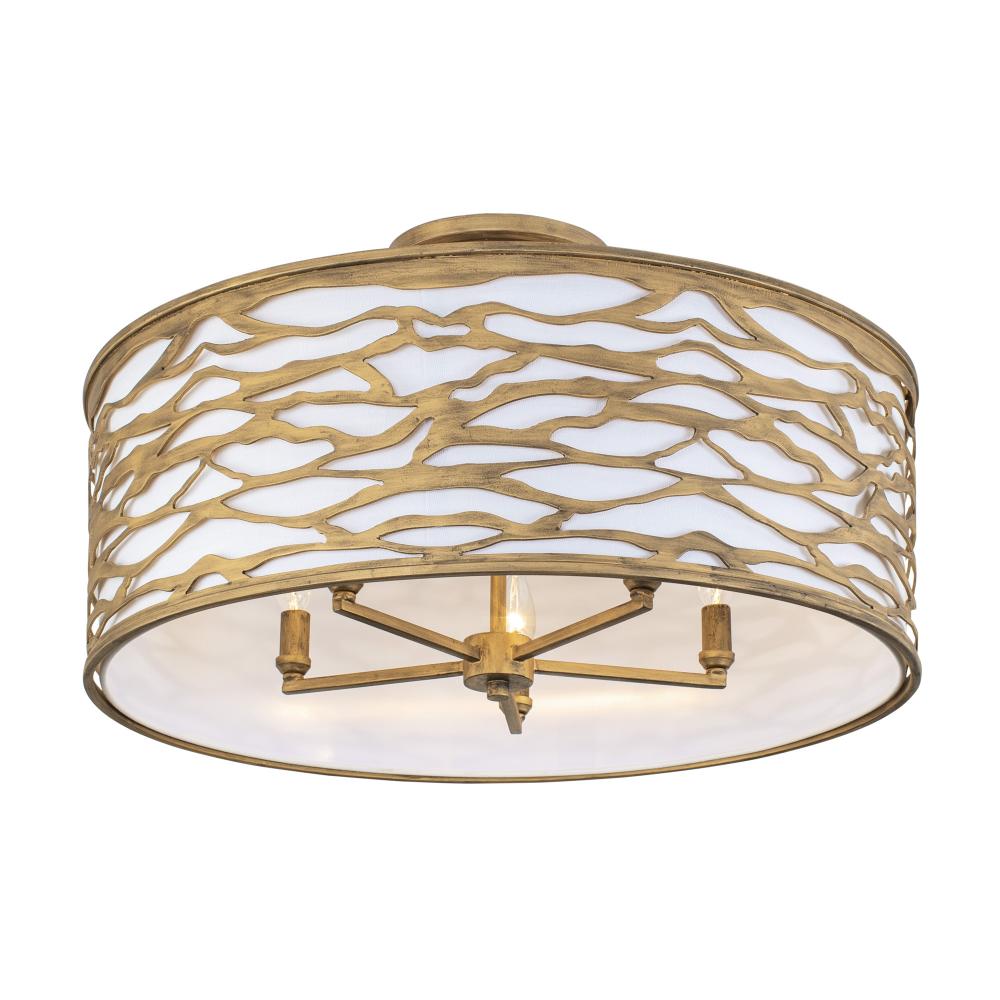 Kato 5-Lt Convertible Semi-Flush/Pendant - Havana Gold