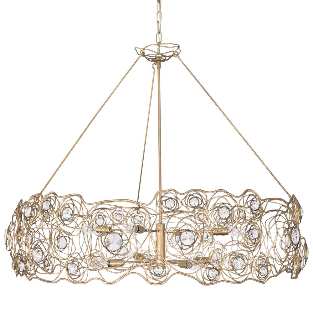 Ethereal Rose 8-Lt Chandelier - Havana Gold Ombre