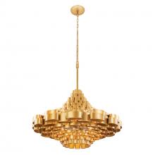 Varaluz 369P10AGCB - Totally Tubular 10-Lt Pendant - Antique Gold/Carbon Black