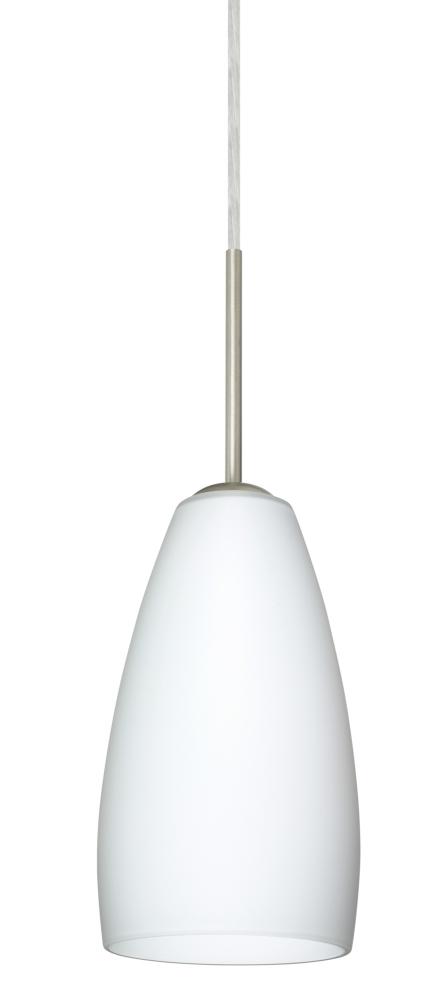 Besa Chrissy Pendant Satin Nickel Opal Matte 1x40W Halogen