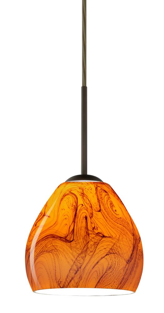 Besa Bolla LED Pendant Habanero Bronze 1x9W LED