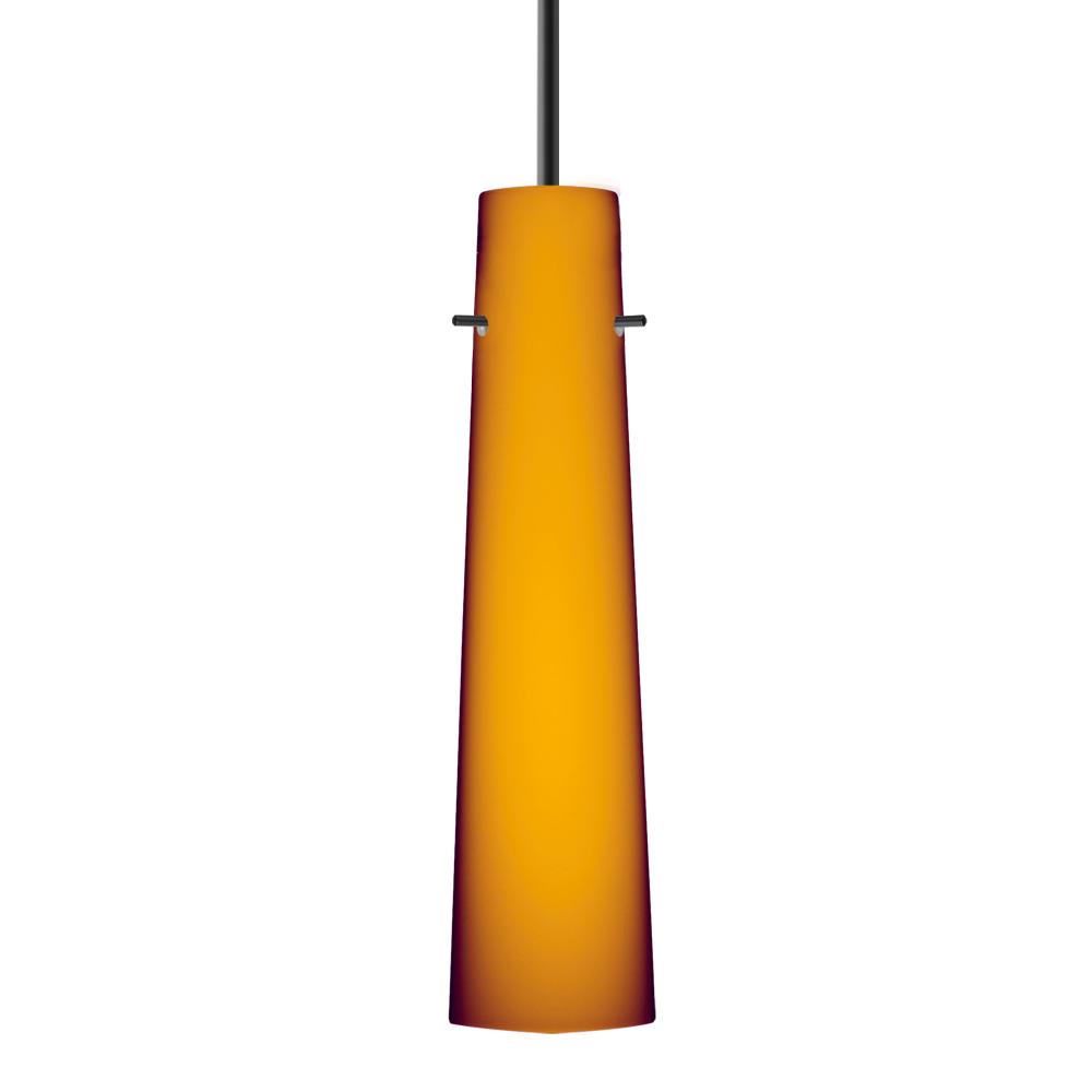 Besa Camino Pendant Black Amber Matte 1x40W 40W MAX E12 Base