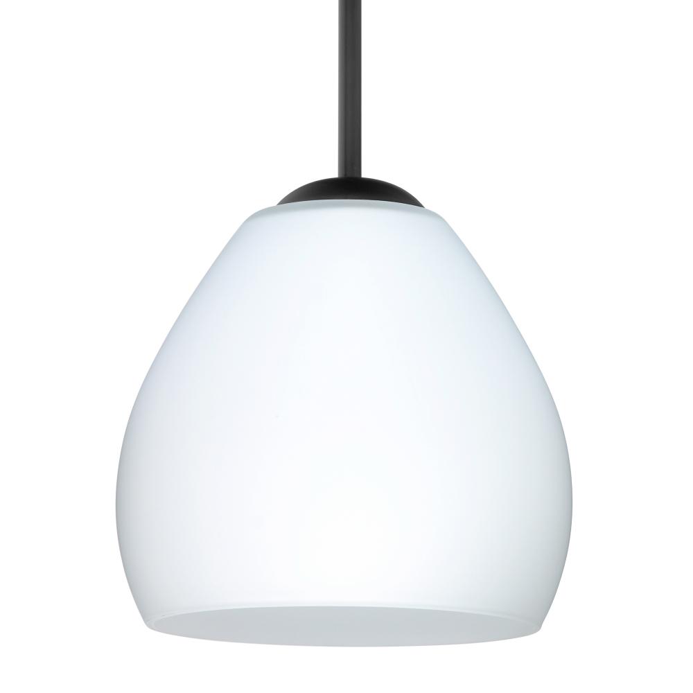 Besa Bolla Pendant Opal Matte Black 1x40W MAX E26 Base