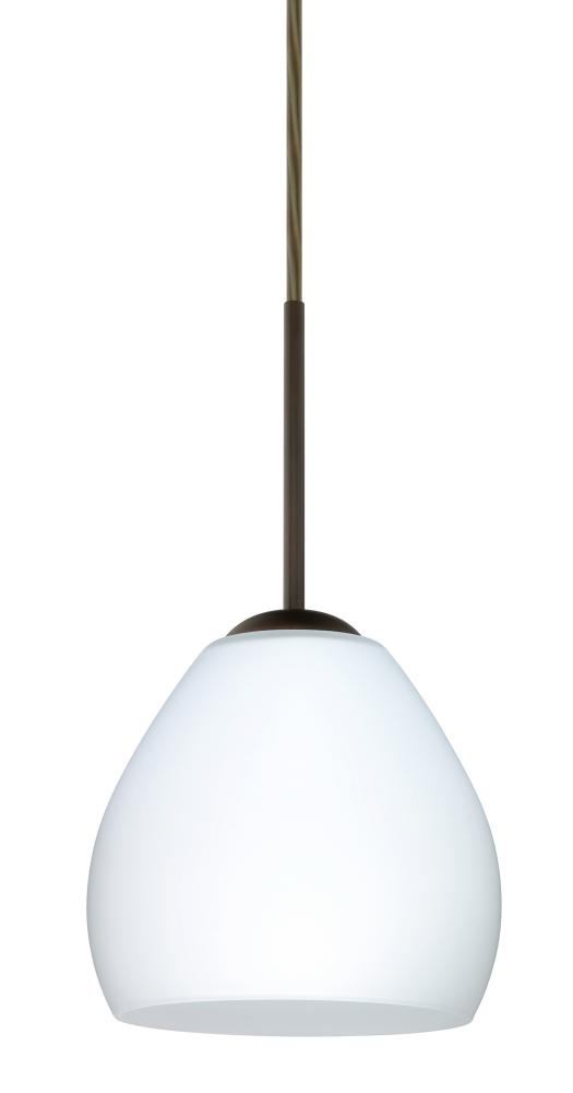 Besa Bolla LED Pendant Opal Matte Bronze 1x9W LED