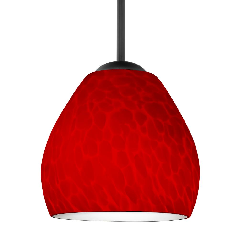 Besa Bolla Pendant Black Red Cloud 1x50W MAX E12 Base