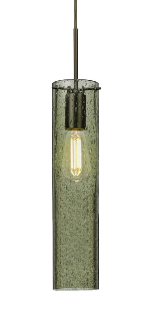 Besa, Juni 16 Cord Pendant, Moss Bubble, Bronze, 1x4W LED Filament