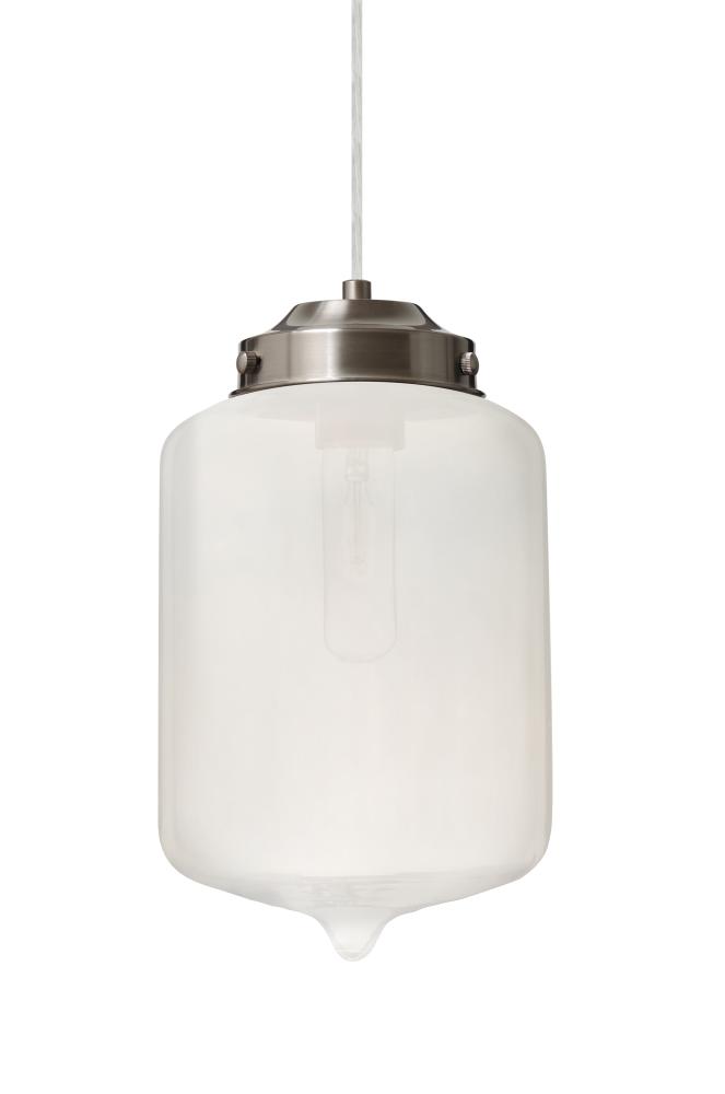 Besa Olin Pendant Satin Nickel Frost 1x60W Medium Base T10