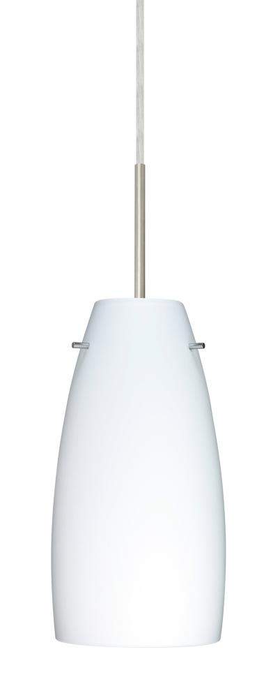 Besa Tao 10 Pendant Satin Nickel Opal Matte 1x100W Medium Base