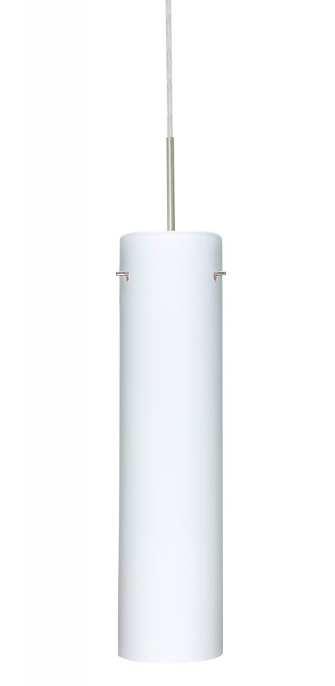 Besa Stilo 16 LED Pendant 1Jt Opal Matte Satin Nickel 1x9W LED