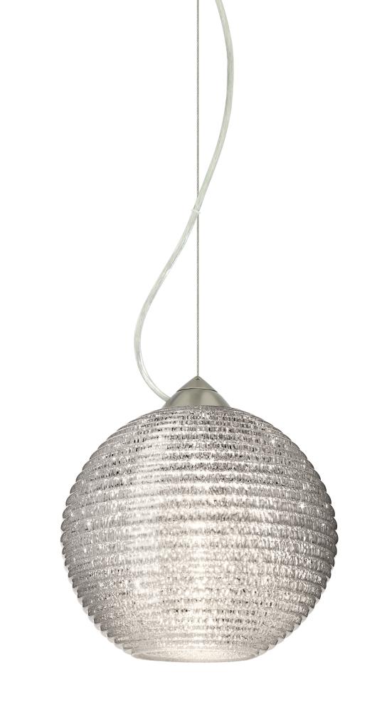 Besa Kristall 8 Pendant Satin Nickel Glitter 1x9W LED