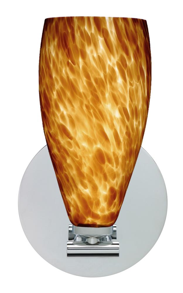 Besa Wall Karli Polished Nickel Amber Cloud 1x40W G9