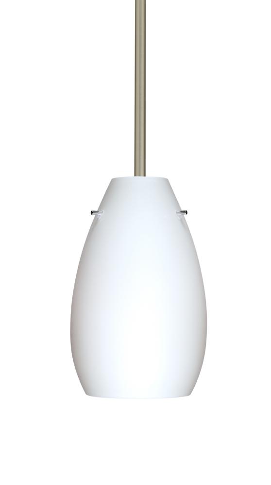 Besa Pera 9 LED Pendant Opal Matte Satin Nickel 1x9W LED